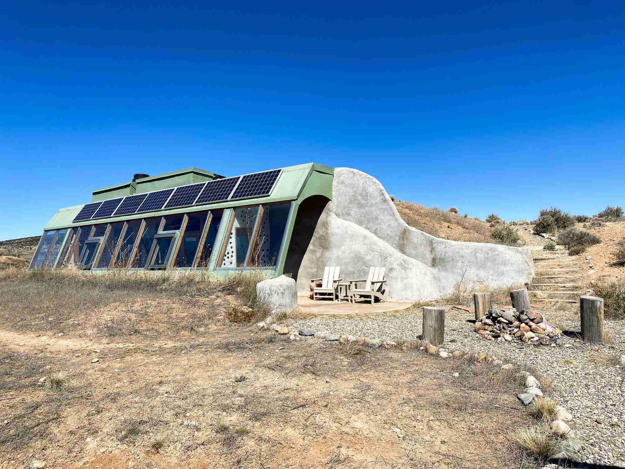 I slept in an off-grid Earthship in the New Mexico desert. It generates its own electricity, collects rainwater, and was the coolest Airbnb I've booked.