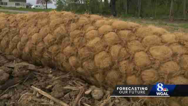 Coconut fibers used to stop erosion in South-Central Pennsylvania