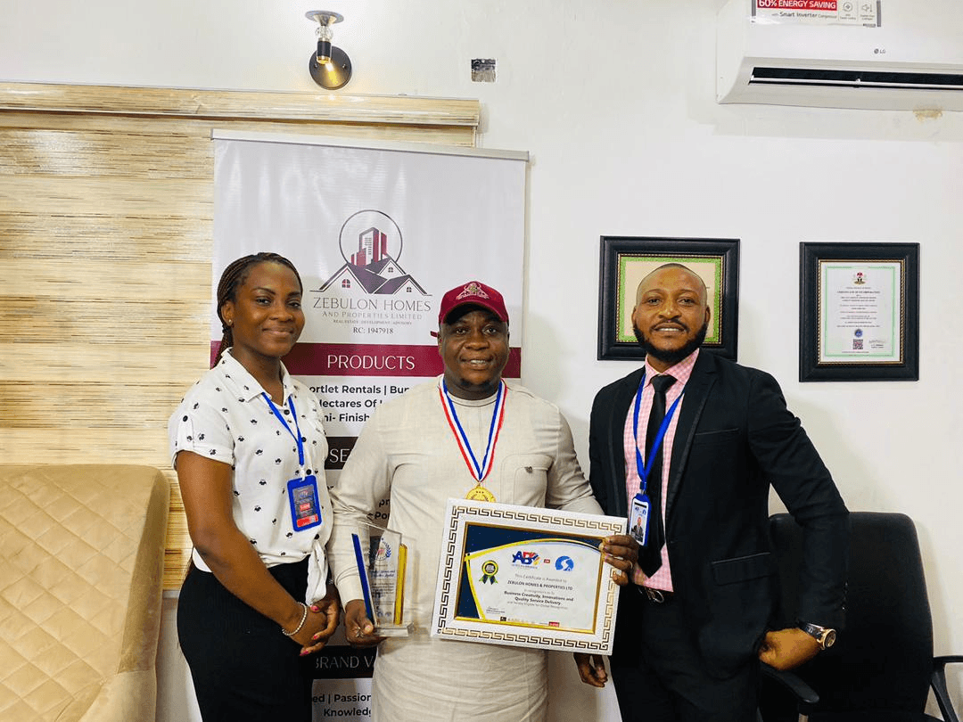 Zebulon Homes wins most Innovative Real Estate Brand of 2023 by Silverbird Television