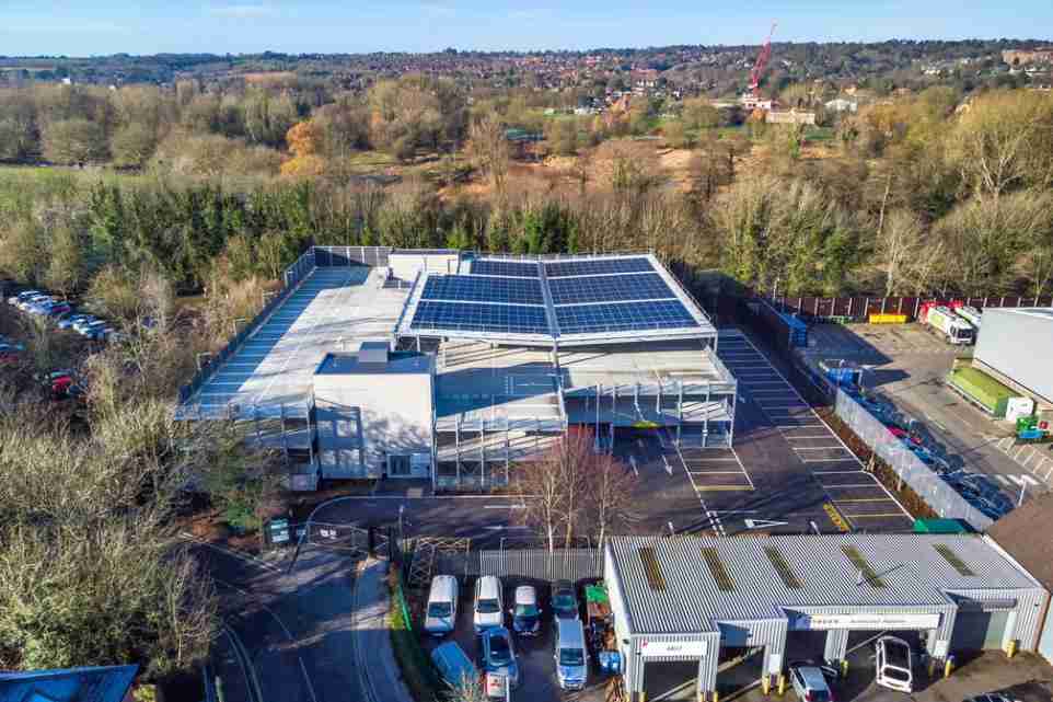 Winchester car park’s brace of batteries retain renewable green energy
