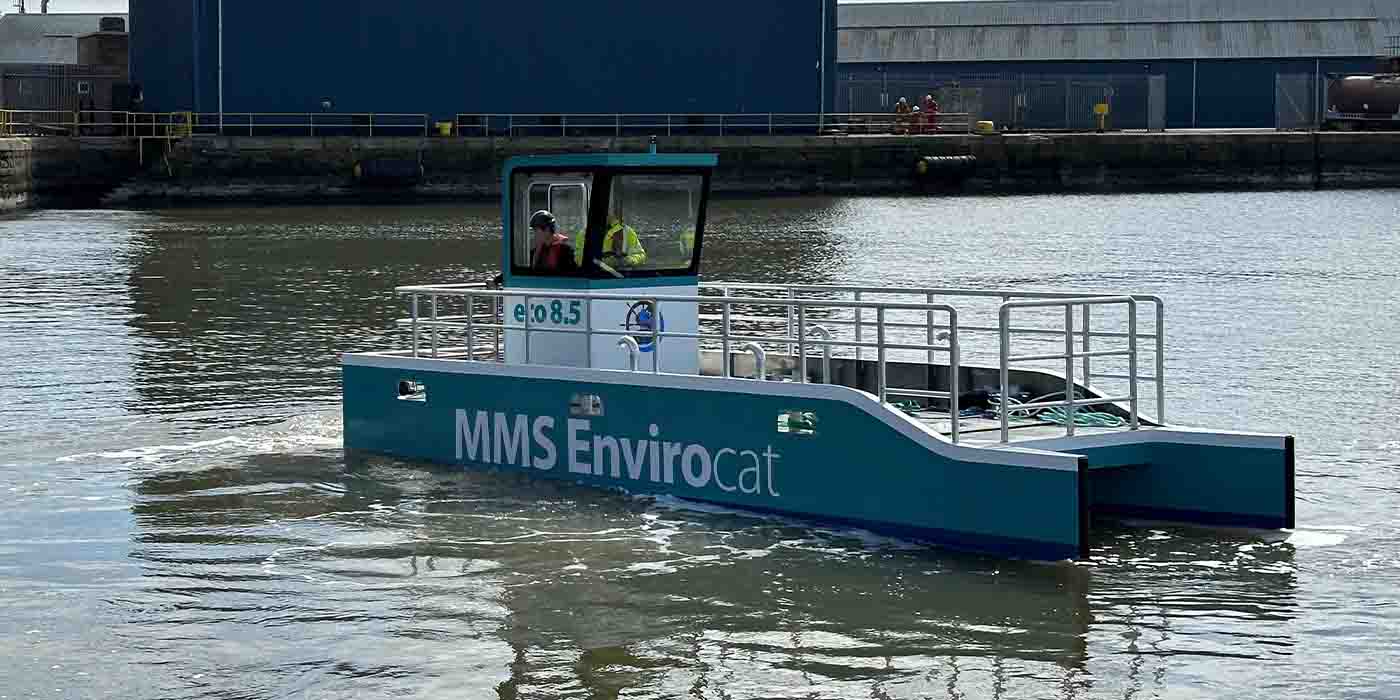 This efficient electric boat will cleanup pollution in canals and waterways with zero emissions
