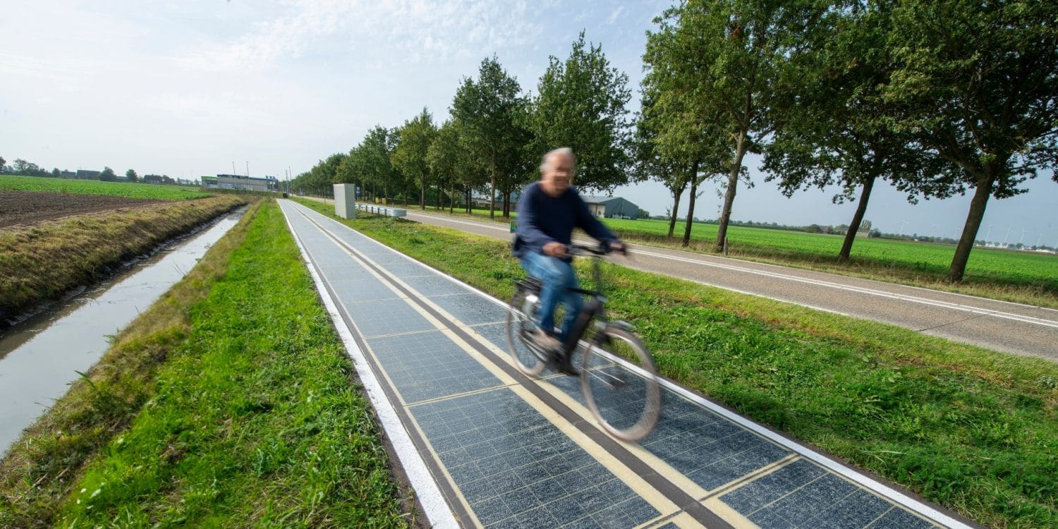 The Dutch are riding their bikes on two new solar cycle paths