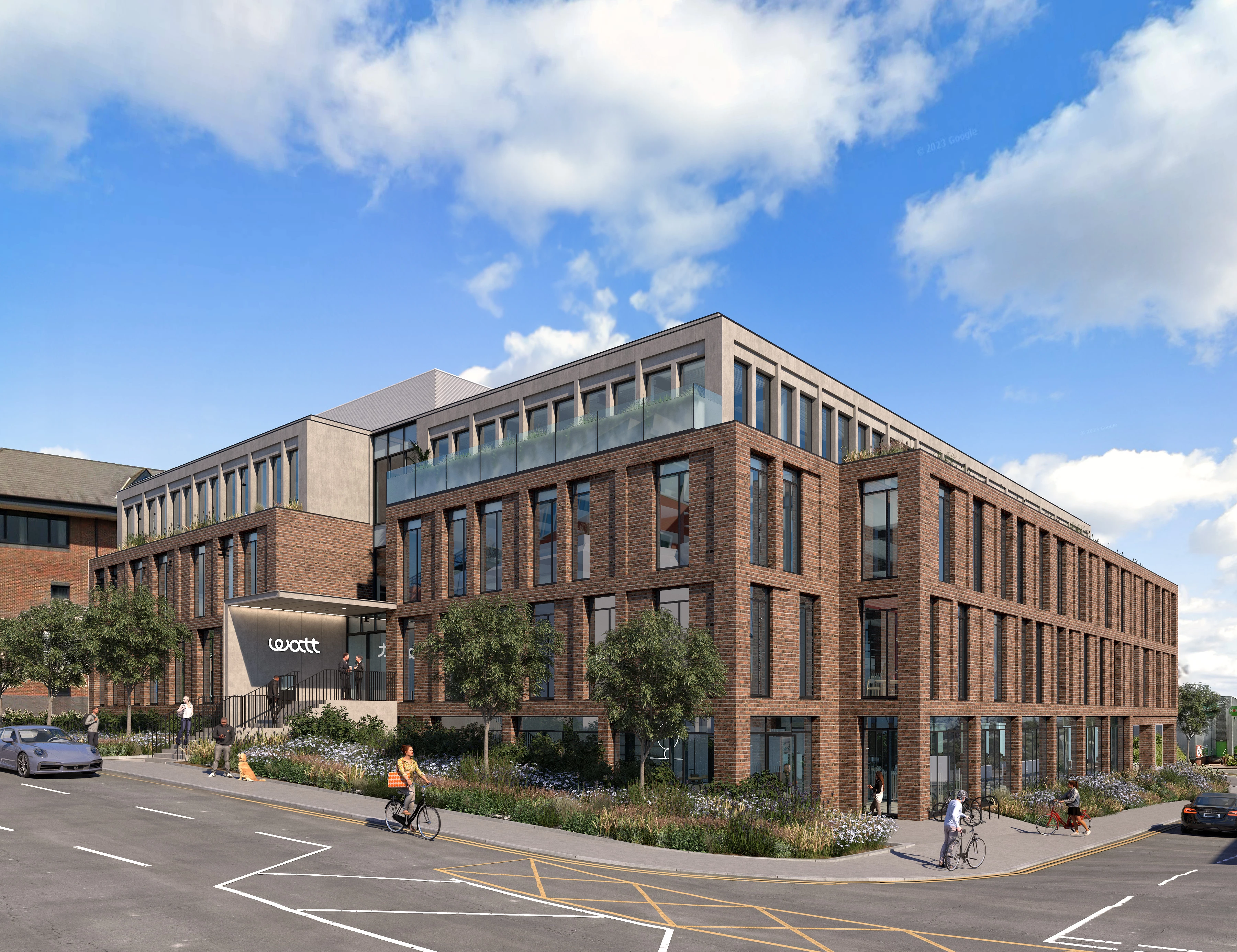 Designs revealed for Landid and Federated Hermes’ approved energy efficient office building in Surrey