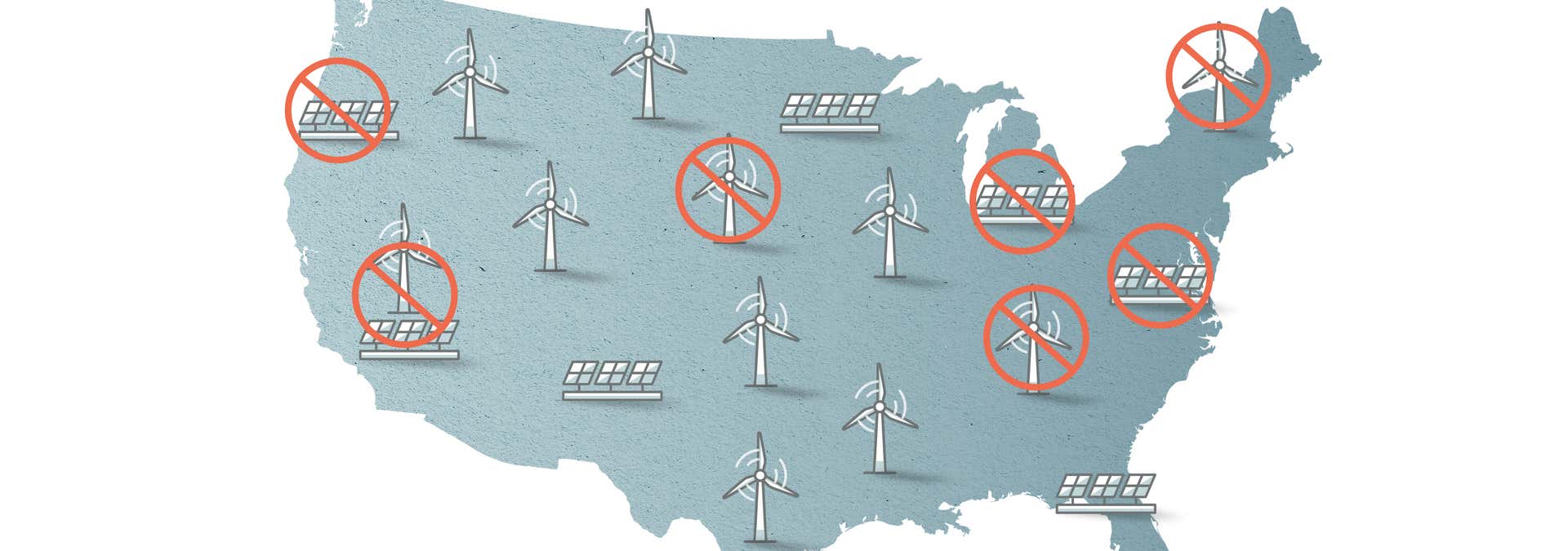 Across America, clean energy plants are being banned faster than they're being built
