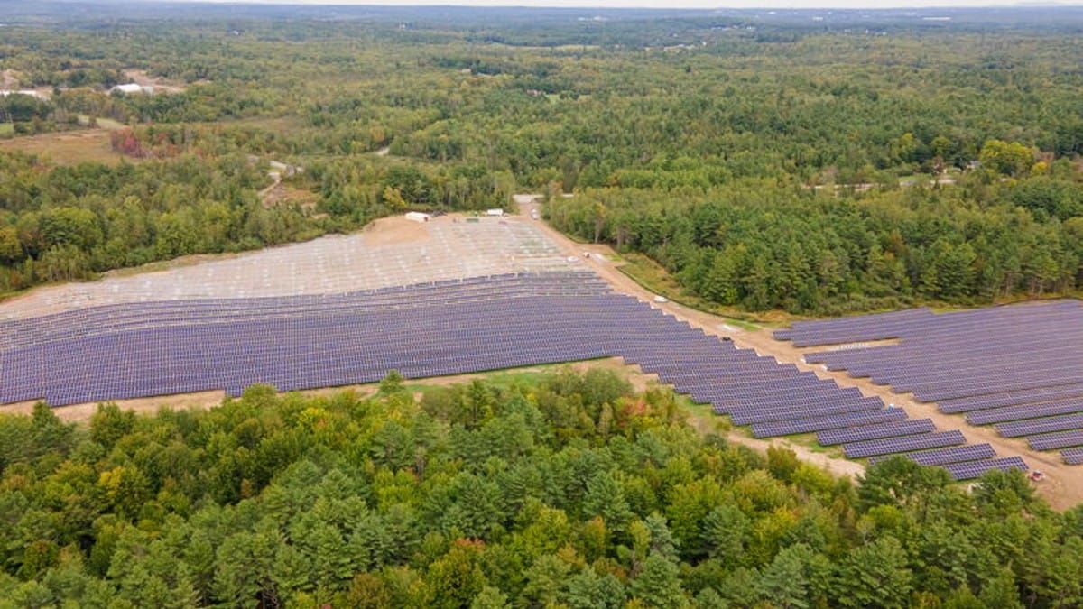 This solar farm was built on an abandoned gravel pit