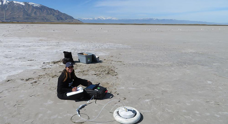 Desiccating salt lakes as a source of greenhouse gases