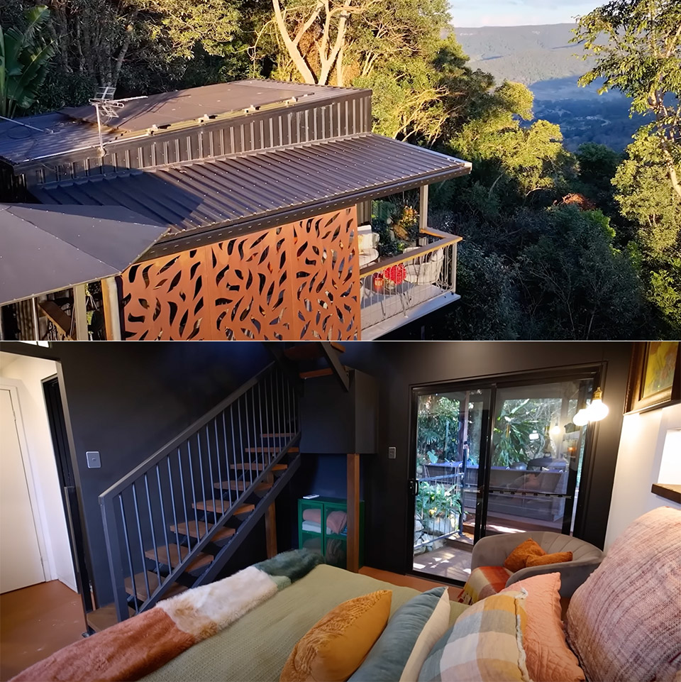 Custom-Built Treehouse Cabin Has Solar Panel System