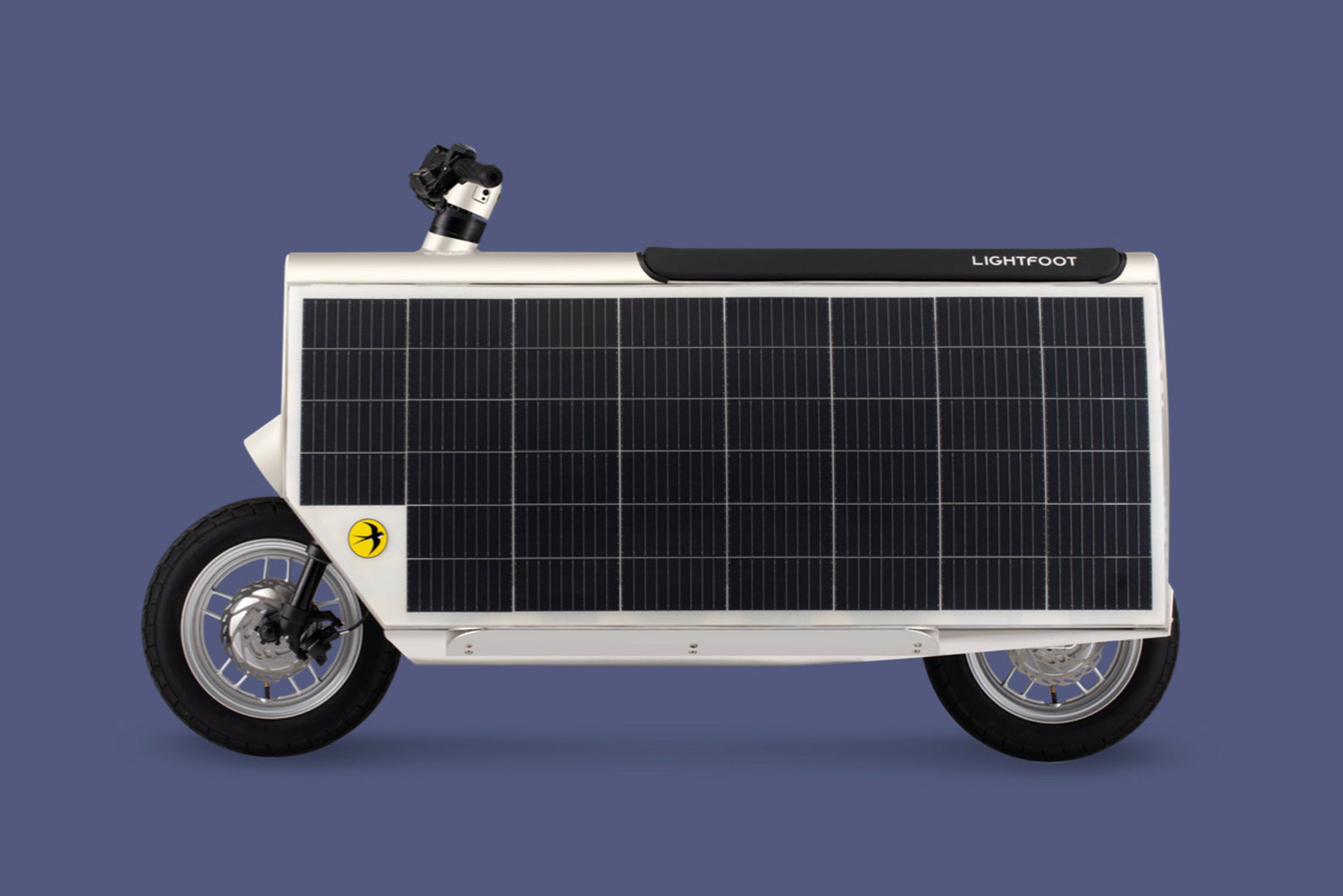 The Lightfoot electric scooter is wrapped in solar panels to address range anxiety