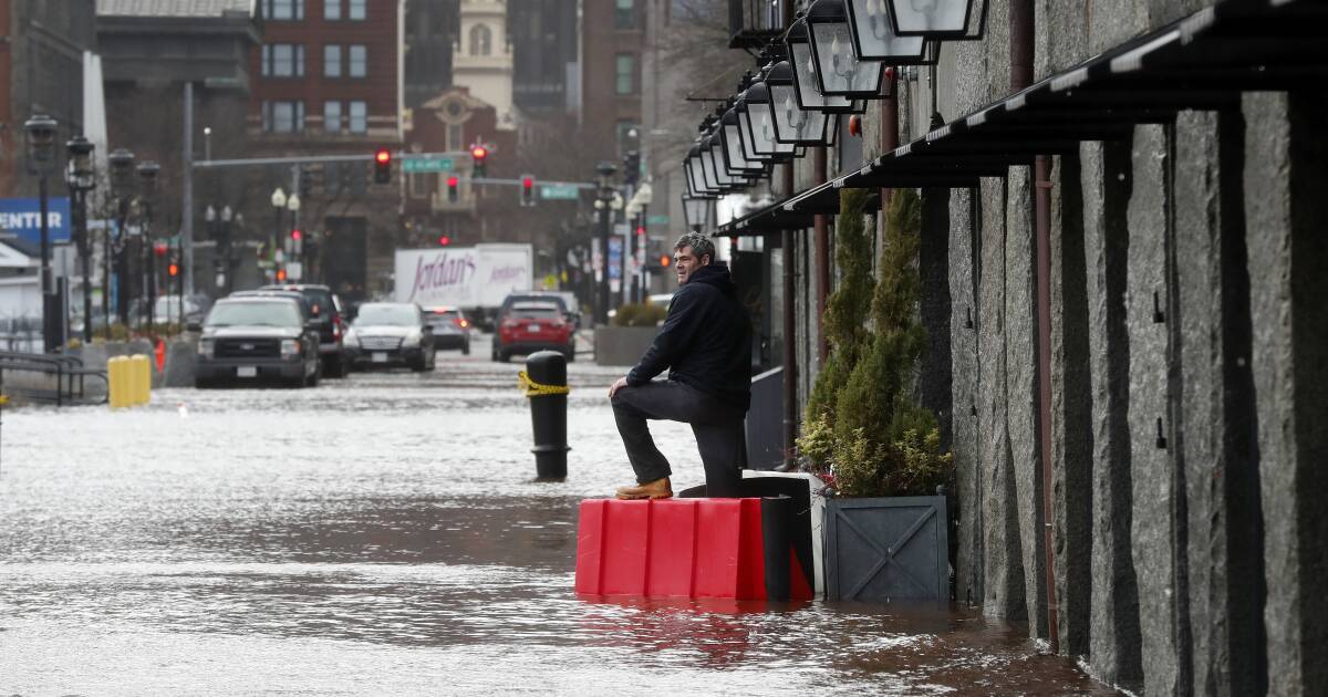 Boston is slowly sinking. That doesn’t help sea level rise due to climate change.