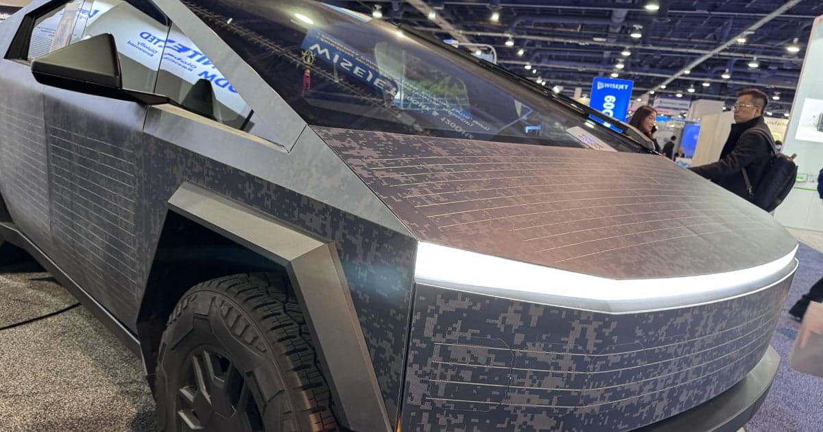 New Cybertruck Wrap Adds Solar Panels All Over It