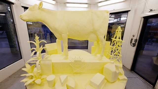 What happens to the butter sculpture after the Pennsylvania Farm Show ends?